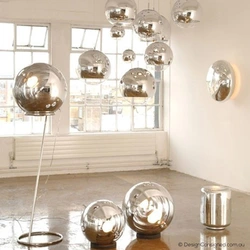 Chandeliers balls in the living room photo