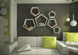 Honeycombs in the living room interior photo