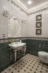 Tiles in a Soviet bathroom photo