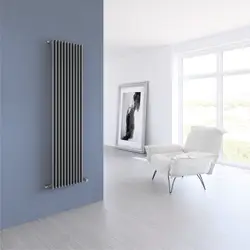 Vertical radiators in the kitchen photo