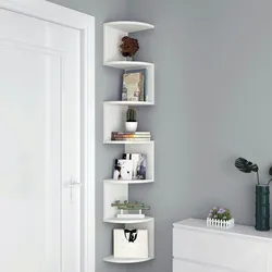 Floor shelves in the hallway photo