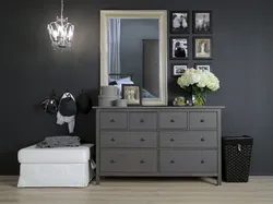 Gray chests of drawers in the bedroom photo