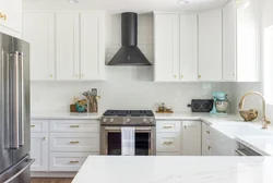 Gray kitchen hood photo