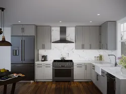 Gray kitchen hood photo