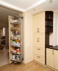 Узкие шкафчики на кухне фото