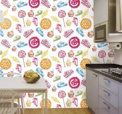 Children'S Wallpaper In The Kitchen Photo
