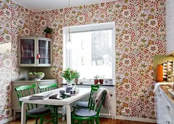 Children's wallpaper in the kitchen photo