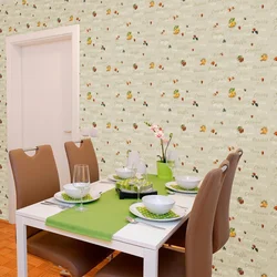Children's wallpaper in the kitchen photo