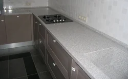 Gray stone countertop kitchen photo