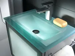 Glass bath sink photo