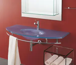 Шкляная ракавіна для ванны фота
