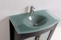 Стеклянная раковина для ванны фото