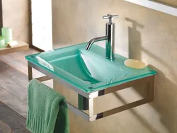 Glass bath sink photo