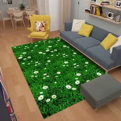 Фото зеленые ковры в гостиную