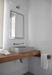 Gray sink for bathroom photo