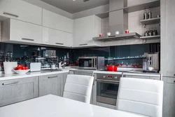 White Kitchen With Cities Photo