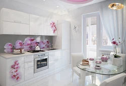 White Kitchen With Color Photo