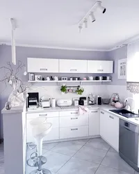 White Kitchen With Color Photo