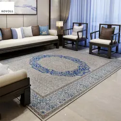 Blue carpets for living room photo