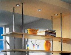 Shelves rack in the kitchen photo