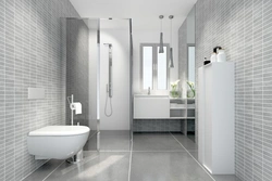 Narrow bathroom tiles photo