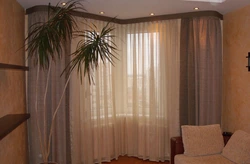 Corner curtain for bedroom photo