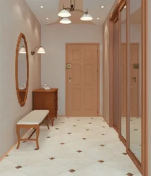 Narrow tiles in the hallway photo