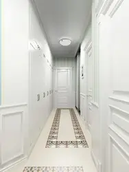 Narrow tiles in the hallway photo