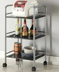 Metal kitchen shelf photo