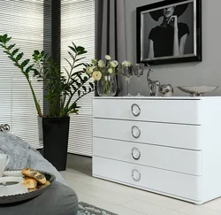 Glossy Chest Of Drawers In The Bedroom Photo