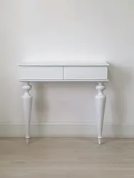 White console in the hallway photo