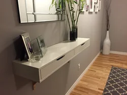 White console in the hallway photo