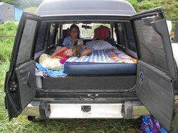 Sleeping places in cars photos