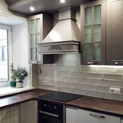 Decorative hood in the kitchen photo