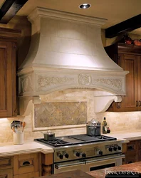 Decorative hood in the kitchen photo