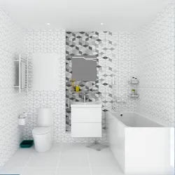 Ваннаға арналған плиткалардың геометриялық фотосуреті