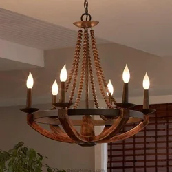 Wooden chandeliers photo for bedroom