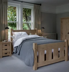 Oak bedroom design photo