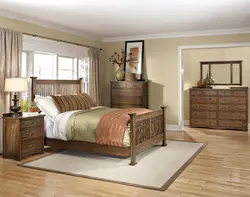 Oak bedroom design photo