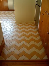 Herringbone floor in the kitchen photo