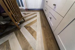 Herringbone floor in the kitchen photo