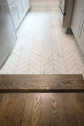 Herringbone floor in the kitchen photo