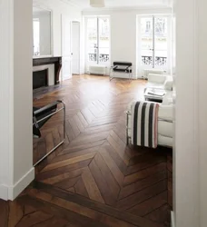 Herringbone floor in the kitchen photo