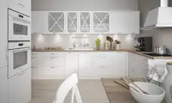 Photo of a kitchen in a light background