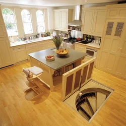 Kitchen floor table photo