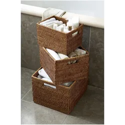 Wicker bath baskets photo