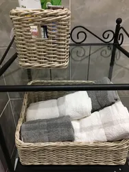 Плетеные корзины для ванны фото