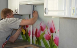 Install a photo panel in the kitchen