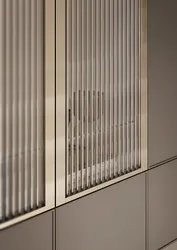 Corrugated glass in the kitchen photo