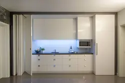 Kitchen with different cabinets photo